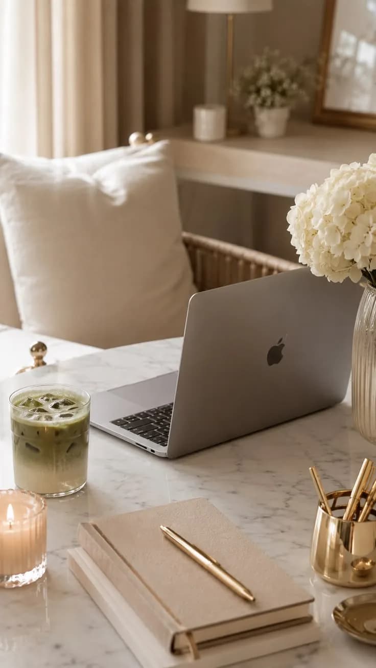 Reviewing search rankings on a laptop