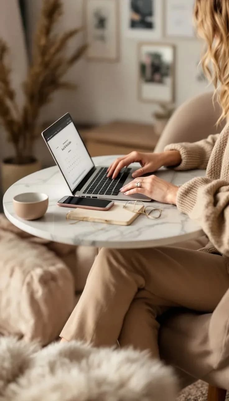 Building a website on a laptop